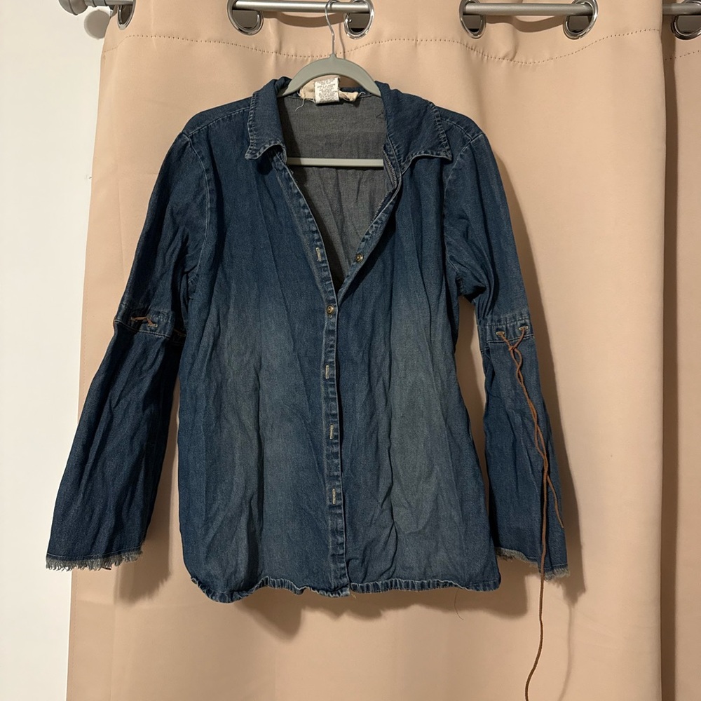 Denim Button-Up Shirt